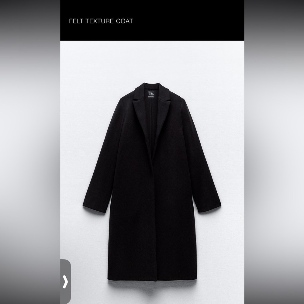NEW Felt texture coat Zara